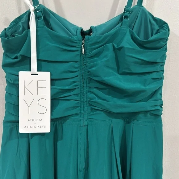NWT Athleta X Alicia Keys enlighten up teal jumpsuit - Picture 8 of 11